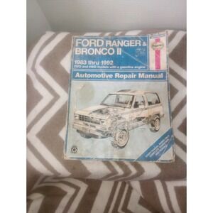Ford Ranger & Bronco II 1983-1992 2wd&4wd Repair Manual Hanyes Paperback Damage